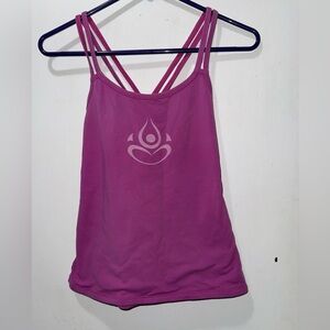Shakti Active Wear Pink Strappy Tank Top Medium